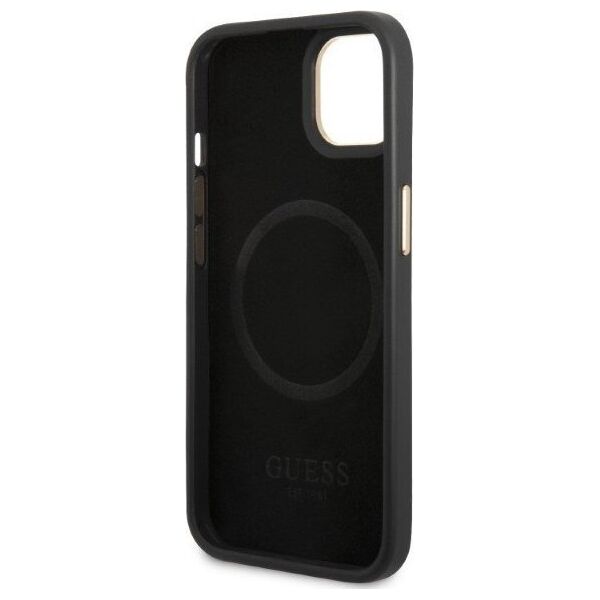 Guess Guess GUHMP13MSAPSTK iPhone 13 6,1" czarny/black hardcase Peony Logo Plate MagSafe NoSize