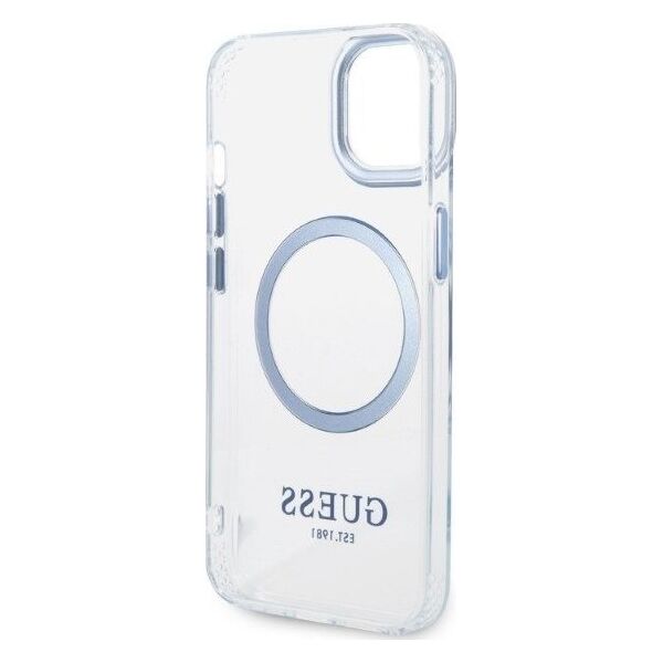 Guess Guess GUHMP14MHTRMB iPhone 14 Plus 6,7" niebieski/blue hard case Metal Outline Magsafe NoSize