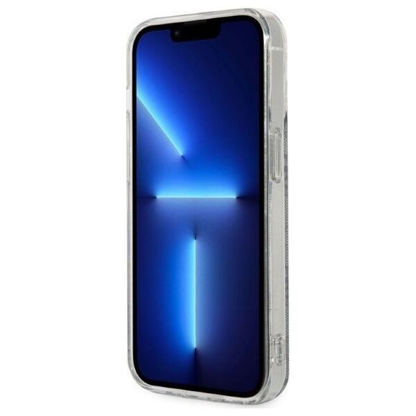 Guess Zestaw Guess GUBPP14XH4EACSB Case+ Charger iPhone 14 Pro Max 6,7" niebieski/blue hard case 4G Print MagSafe NoSize