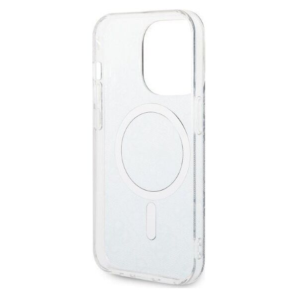 Guess Zestaw Guess GUBPP14XH4EACSB Case+ Charger iPhone 14 Pro Max 6,7" niebieski/blue hard case 4G Print MagSafe NoSize