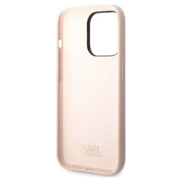 Karl Lagerfeld Karl Lagerfeld KLHCP14LSNIKBCP iPhone 14 Pro 6,1" hardcase różowy/pink Silicone Ikonik NoSize