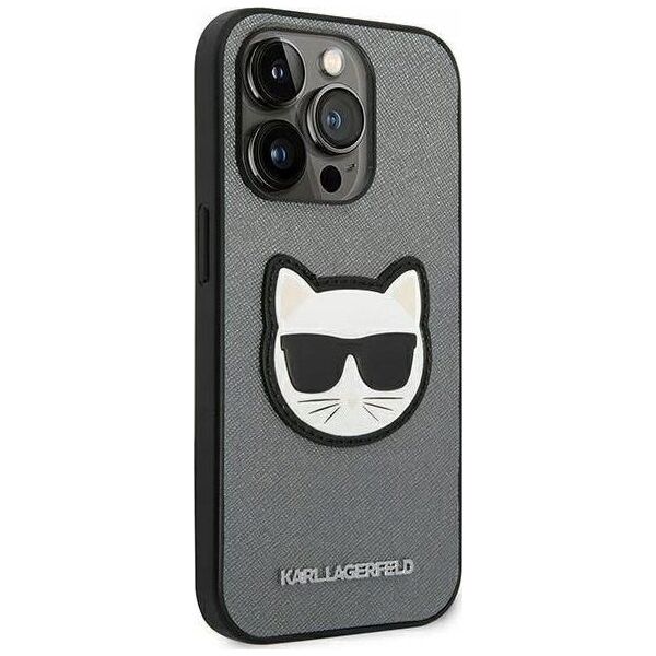 Karl Lagerfeld KARL LAGERFELD IPHONE 14 PRO CHOUPETTE HEAD PATCH KLHCP14LSAPCHG SILVER