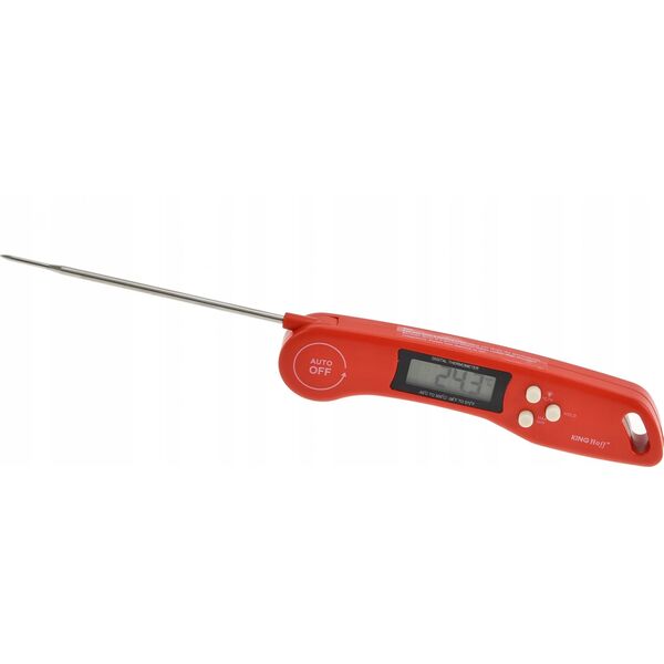 KingHoff TERMOMETR ELEKTRONICZNY DO POTRAW -50-300C LCD KINGHOFF KH-1670 Czerwony