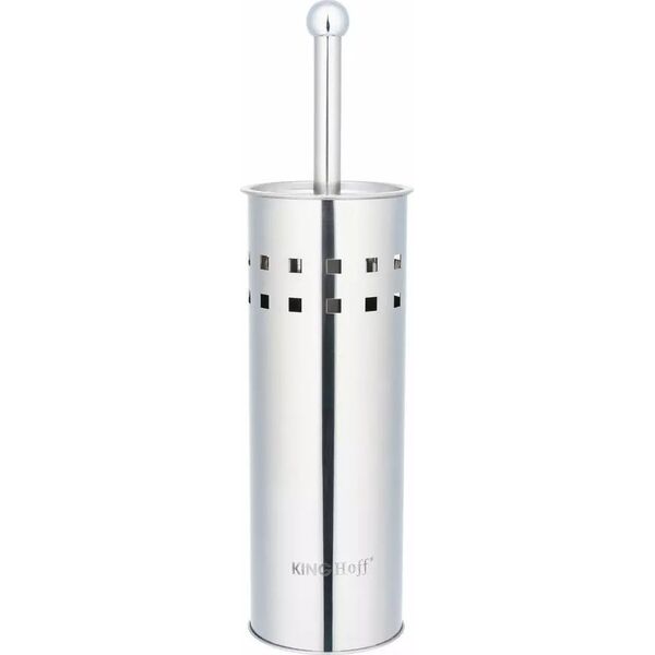 KingHoff SZCZOTKA DO WC Z POJEMNIKIEM ZE STALI NIERDZEWNEJ KINGHOFF KK-3220