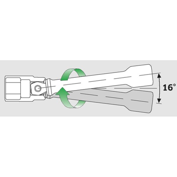 Stahlwille Przedłużka kątowa 3/8", 160 mm z przegubem wobble-drive STAHLWILLE