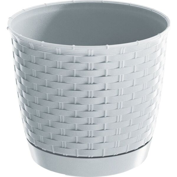 Prosperplast Doniczka okrągła RATOLLA ROUND DRLO165-S449, Kolor Biały, Prosperplast, Wymiary 16.50x14 cm