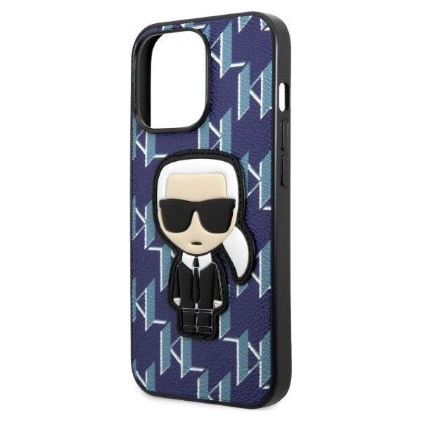 Karl Lagerfeld Etui Karl Lagerfeld KLHCP13LPMNIKBL Apple iPhone 13 Pro hardcase niebieski/blue Monogram Ikonik Patch