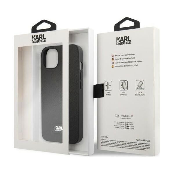 Karl Lagerfeld Etui Karl Lagerfeld KLHCP13SSFMP2K Apple iPhone 13 mini hardcase czarny/black Saffiano Plaque