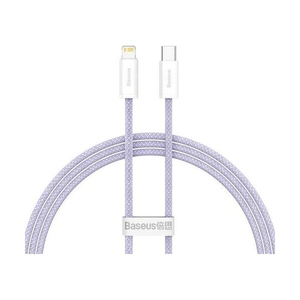 Kabel USB Baseus USB-C - Lightning 1 m Fioletowy (CALD040205)