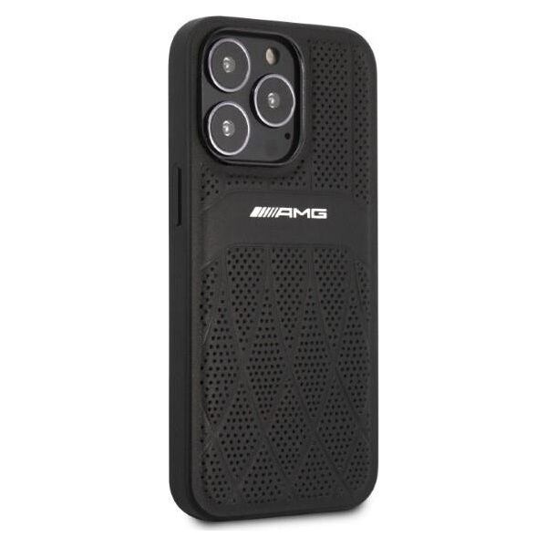 Mercedes AMG AMHCP13XOSDBK iPhone 13 Pro Max 6,7" czarny/black hardcase Leather Curved Lines