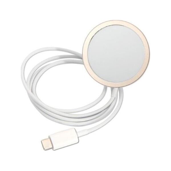 Guess Guess zestaw ładowarka MagSafe + etui do iPhone 14 6,1" brązowe 4G Print (GUBPP14SH4EACSW)