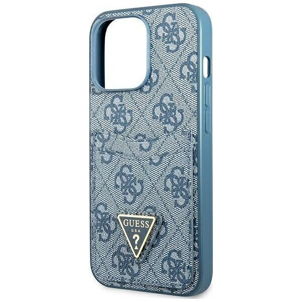 Guess Guess GUHCP13LP4TPB iPhone 13 Pro / 13 6,1" niebieski/blue hardcase 4G Triangle Logo Cardslot