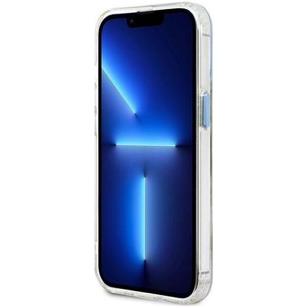 Guess Guess GUHMP13LHTRMB iPhone 13 Pro / 13 6,1" niebieski/blue hard case Metal Outline Magsafe