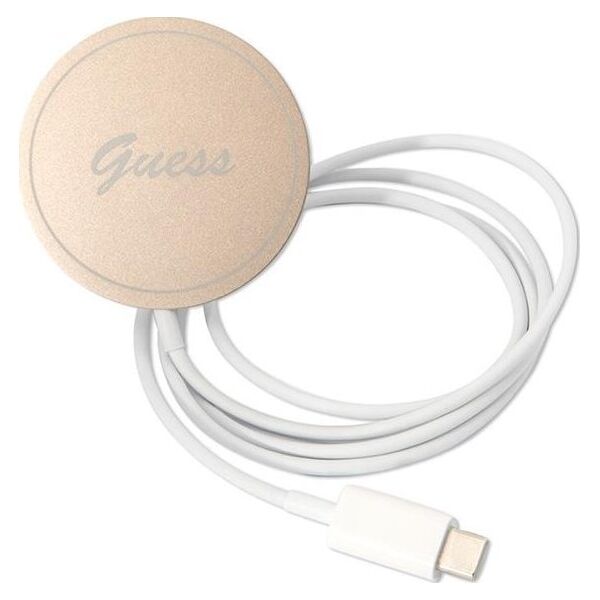 Guess Guess zestaw ładowarka MagSafe + etui do iPhone 13 Pro Max 6,7" brązowe 4G Print (GUBPP13XH4EACSW)