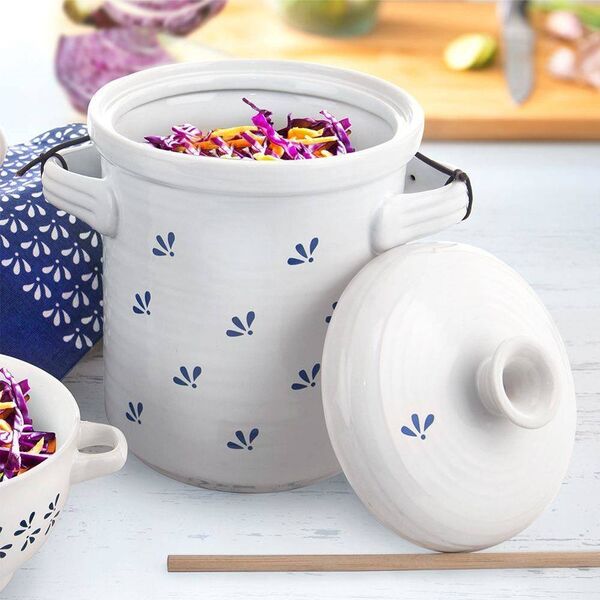 Orion Garnek do kiszenia kapusty ogórków ceramiczny 2,8 l MODROBILA