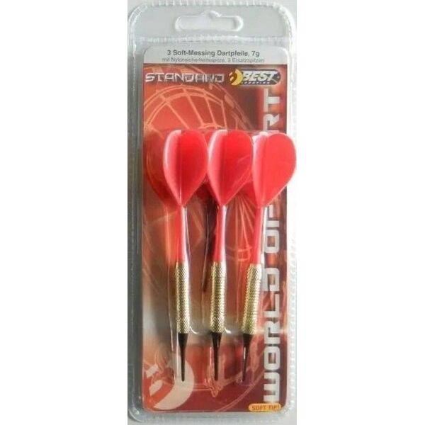 Best Sporting Plastikowe rzutkido darta 3 szt. Best Sporting - czerwone