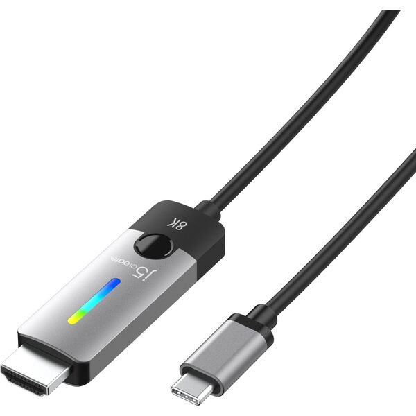 Adapter USB j5create j5create JCC157 1,79 m USB Type-C HDMI Czarny, Szary