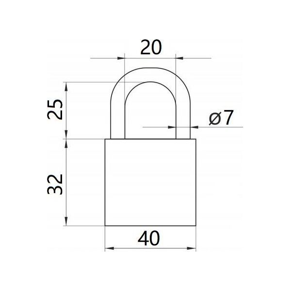 Gerda SECURE KSWS S40 Zestaw 2-twins kłódek mosiężnych n