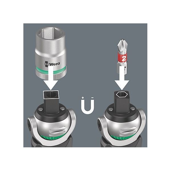 Wiertło Wera WERA ZESTAW KOŃCÓWEK Z GRZECHOTKĄ 3/8" 13cz. 8009 ZYKLOP POCKET SET 1