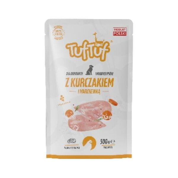 BULT TUF TUF Saszetka mielonki dla psa Kurczak z Marchewką 500g