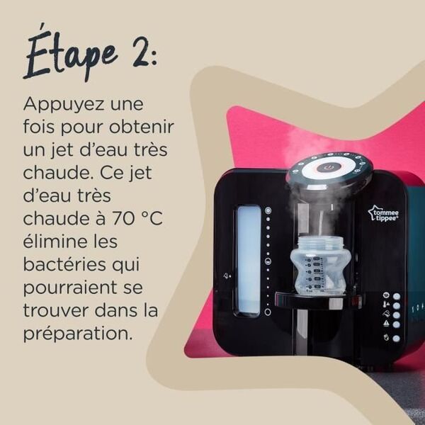 Tommee Tippee TOMMEE TIPPEE Perfect Prep - podgrzewacz do butelek - nowa funkcja hot shot - czarna