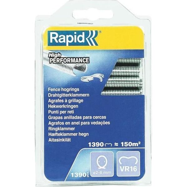 Rapid Zszywki z siatki drucianej VR16 Rapid Agraf galvas 1390 ag