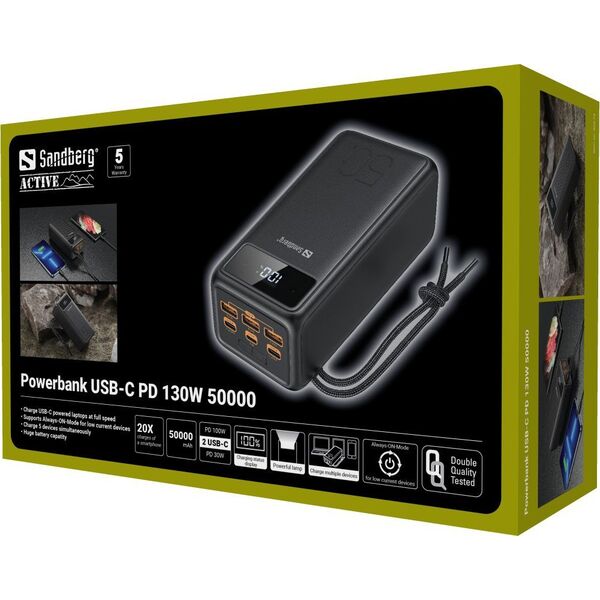 Powerbank Sandberg 420-75 50000mAh Czarny
