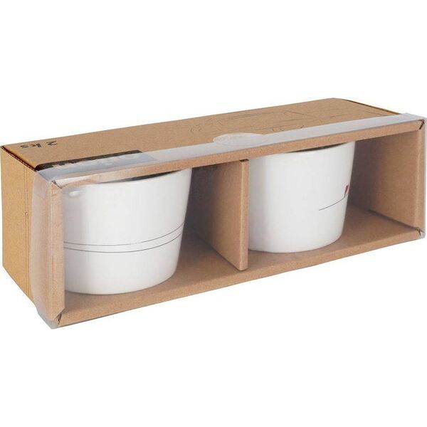 Orion Kubki / filiżanki z uchem ceramiczne białe SERDUSZKA zestaw 2 szt. 200 ml