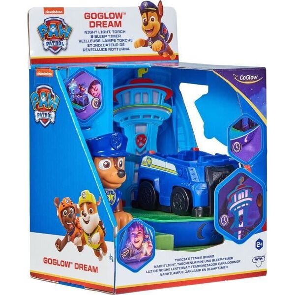 Latarka Paw Patrol Edukacyjna lampka nocna i budzik 3 w 1 - PAW PATROL - GoGlow Dream Psi Patrol - Latarka Chase i wskaznik budzika
