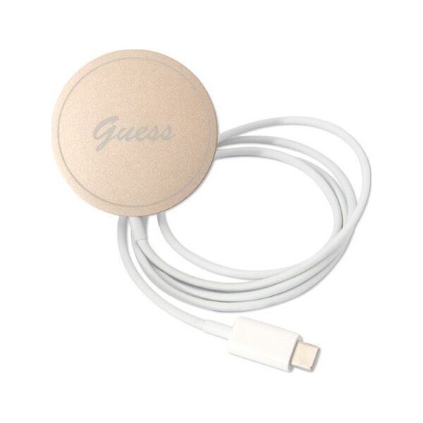 Ładowarka Guess Zestaw Guess etui + ładowarka bezprzewodowa GUBPP14LH4EACSK Apple iPhone 14 Pro czarny/black hard case 4G Print MagSafe