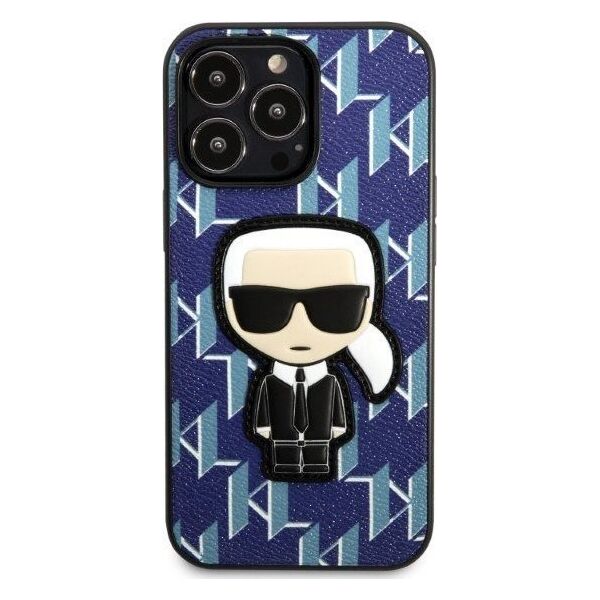 Karl Lagerfeld Etui Karl Lagerfeld KLHCP13XPMNIKBL Apple iPhone 13 Pro Max hardcase niebieski/blue Monogram Ikonik Patch