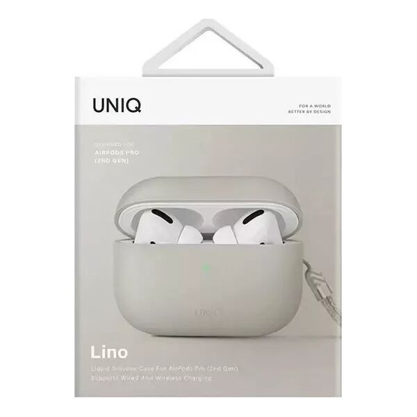 Uniq Etui UNIQ Lino Apple AirPods Pro 2 Silicone beżowy/beige ivory