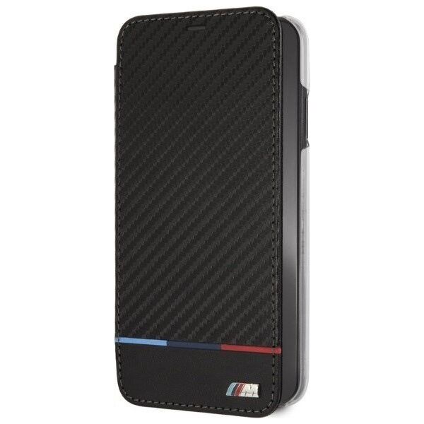 BMW Etui BMW BMTRBKI65PUCARTCBK Apple iPhone XS Max book czarny/black Carbon Tricolor Stripe