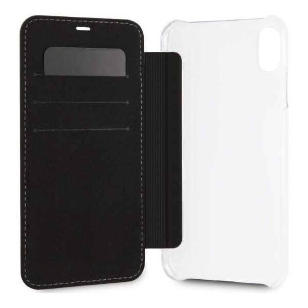 BMW Etui BMW BMTRBKI65PUCARTCBK Apple iPhone XS Max book czarny/black Carbon Tricolor Stripe