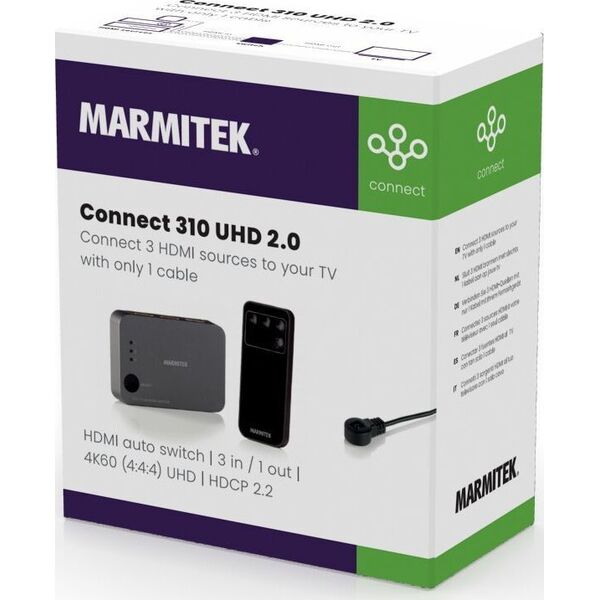 Marmitek Marmitek Connect 310 UHD 2.0 HDMI AutoSwitch 3 in/1 out 4K60
