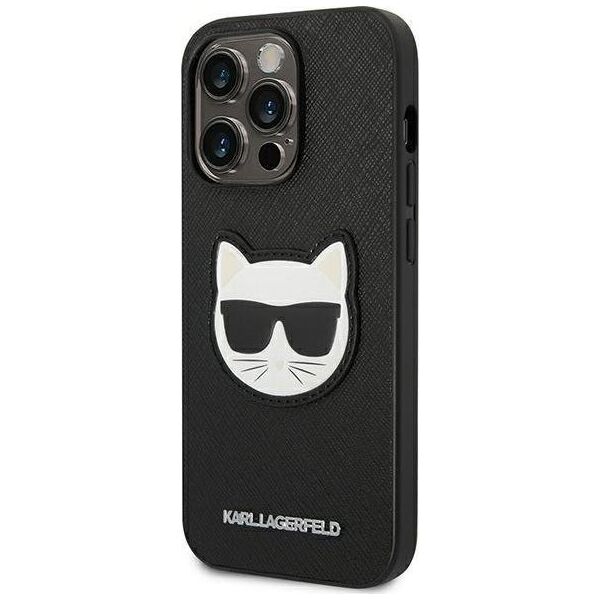 Karl Lagerfeld Etui Karl Lagerfeld KLHCP14XSAPCHK Apple iPhone 14 Pro Max hardcase czarny/black Saffiano Choupette Head Patch