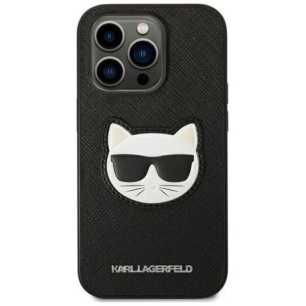 Karl Lagerfeld Etui Karl Lagerfeld KLHCP14XSAPCHK Apple iPhone 14 Pro Max hardcase czarny/black Saffiano Choupette Head Patch