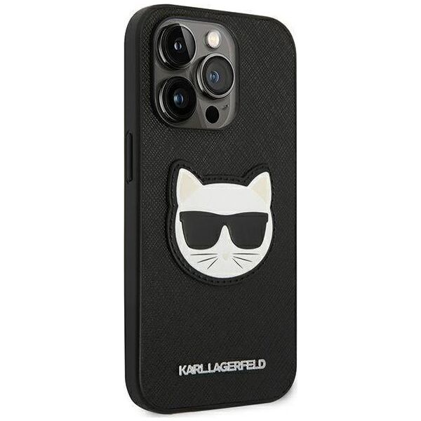 Karl Lagerfeld Etui Karl Lagerfeld KLHCP14XSAPCHK Apple iPhone 14 Pro Max hardcase czarny/black Saffiano Choupette Head Patch