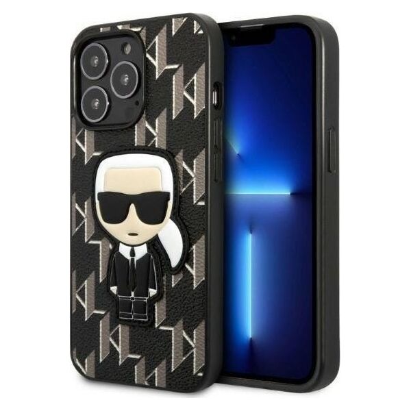 Karl Lagerfeld Etui Karl Lagerfeld KLHCP13LPMNIKBK Apple iPhone 13 Pro hardcase czarny/black Monogram Ikonik Patch