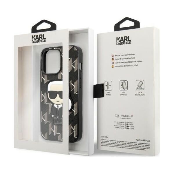 Karl Lagerfeld Etui Karl Lagerfeld KLHCP13LPMNIKBK Apple iPhone 13 Pro hardcase czarny/black Monogram Ikonik Patch