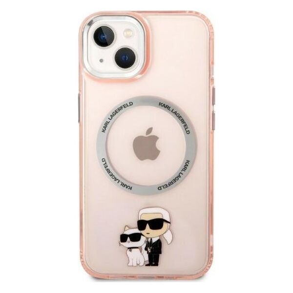 Karl Lagerfeld Etui Karl Lagerfeld KLHMP14MHNKCIPApple iPhone 14 Plus hardcase różowy/pink Iconic Karl&Choupette Magsafe