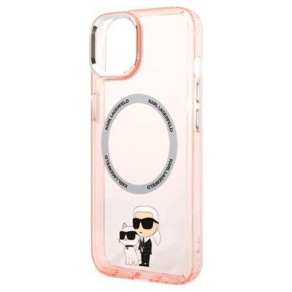 Karl Lagerfeld Etui Karl Lagerfeld KLHMP14MHNKCIPApple iPhone 14 Plus hardcase różowy/pink Iconic Karl&Choupette Magsafe