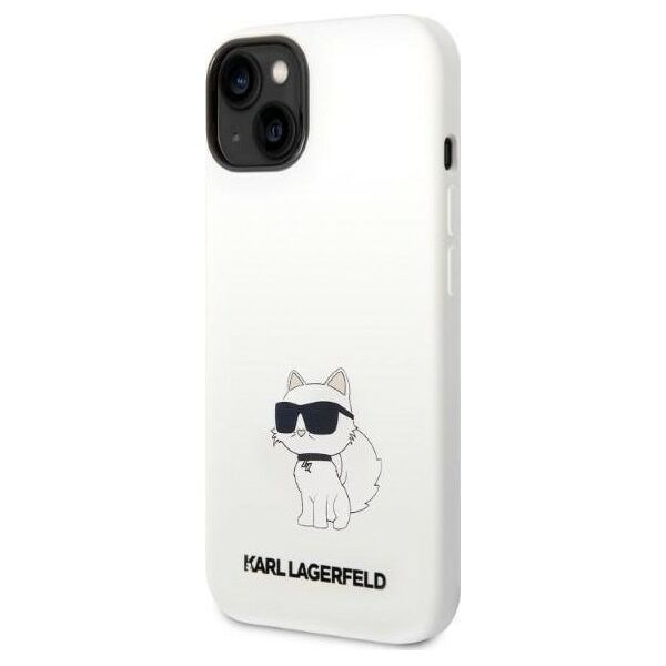 Karl Lagerfeld Etui Karl Lagerfeld KLHMP14MSNCHBCHApple iPhone 14 Plus hardcase biały/white Silicone Choupette MagSafe