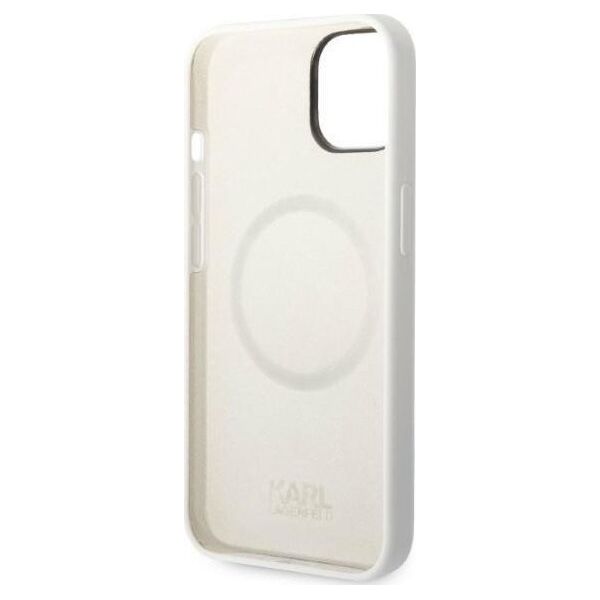 Karl Lagerfeld Etui Karl Lagerfeld KLHMP14MSNCHBCHApple iPhone 14 Plus hardcase biały/white Silicone Choupette MagSafe