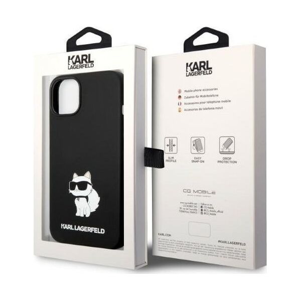 Karl Lagerfeld Etui Karl Lagerfeld KLHMP14MSNCHBCKApple iPhone 14 Plus hardcase czarny/black Silicone Choupette MagSafe
