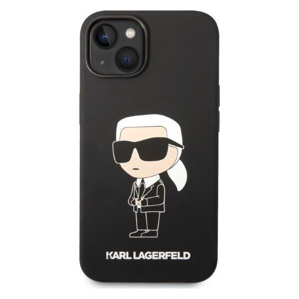 Karl Lagerfeld Etui Karl Lagerfeld KLHMP14MSNIKBCKApple iPhone 14 Plus hardcase czarny/black Silicone Ikonik Magsafe