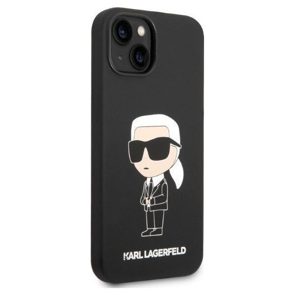 Karl Lagerfeld Etui Karl Lagerfeld KLHMP14MSNIKBCKApple iPhone 14 Plus hardcase czarny/black Silicone Ikonik Magsafe