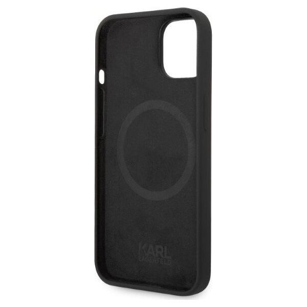 Karl Lagerfeld Etui Karl Lagerfeld KLHMP14MSNIKBCKApple iPhone 14 Plus hardcase czarny/black Silicone Ikonik Magsafe