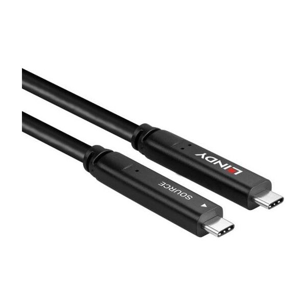 Kabel USB Lindy USB-C - USB-C 10 m Czarny (43333)