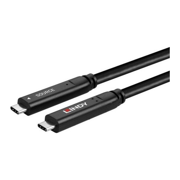 Kabel USB Lindy USB-C - USB-C 10 m Czarny (43333)
